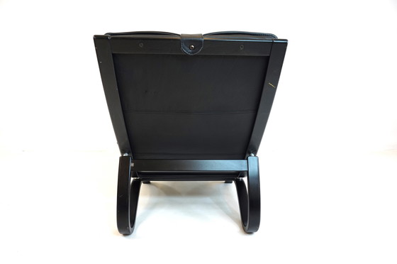 Image 1 of Poltrona in pelle Nelo Sweden con pouf