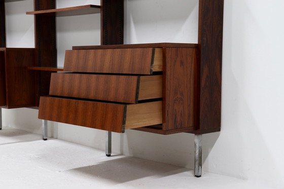 Image 1 of Rosewood Wall Unit by Alfred Hendrickx for Belform Belgium 1960s