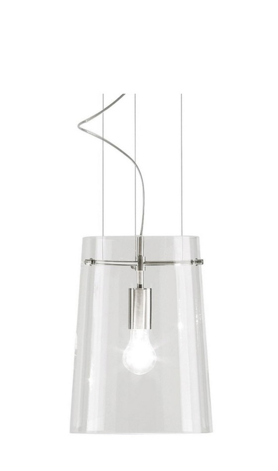 Image 1 of Prandina S4 grande lampe suspendue en verre bleu