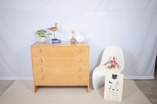 Chest of drawers oak Danish Leather Soborg