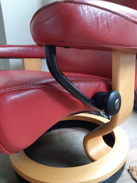 Image 1 of Ekorness Stressless Chair & Footstool