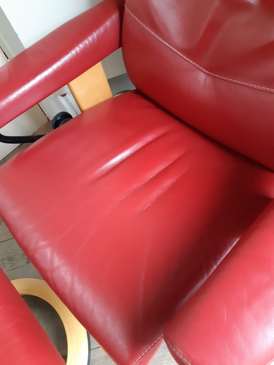 Image 1 of Ekorness Stressless Chair & Footstool