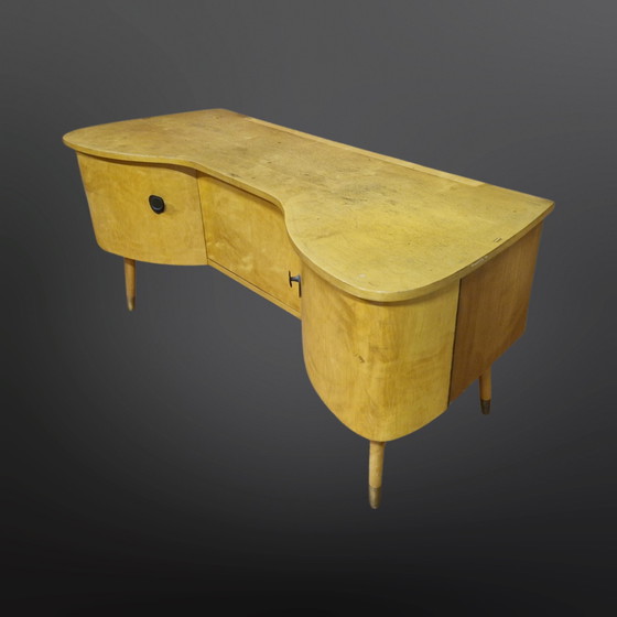 Image 1 of Mid century vanity desk with mirror, 1950s