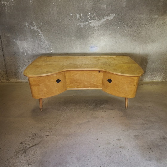 Image 1 of Mid century vanity desk with mirror, 1950s