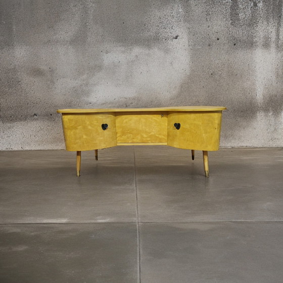 Image 1 of Mid century vanity desk with mirror, 1950s