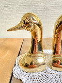 Art deco brass duck bookends