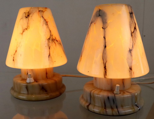 2x lampe de table vintage