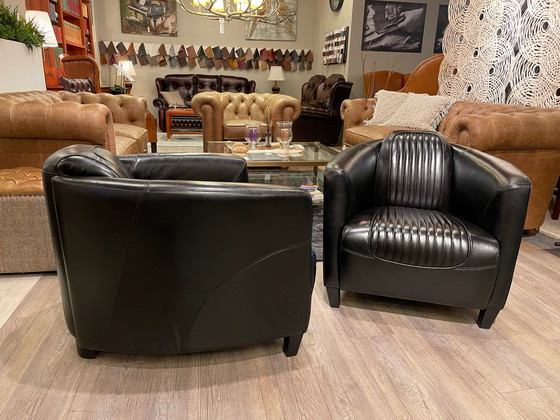 Image 1 of 2 x Aviator armchairs black pilots