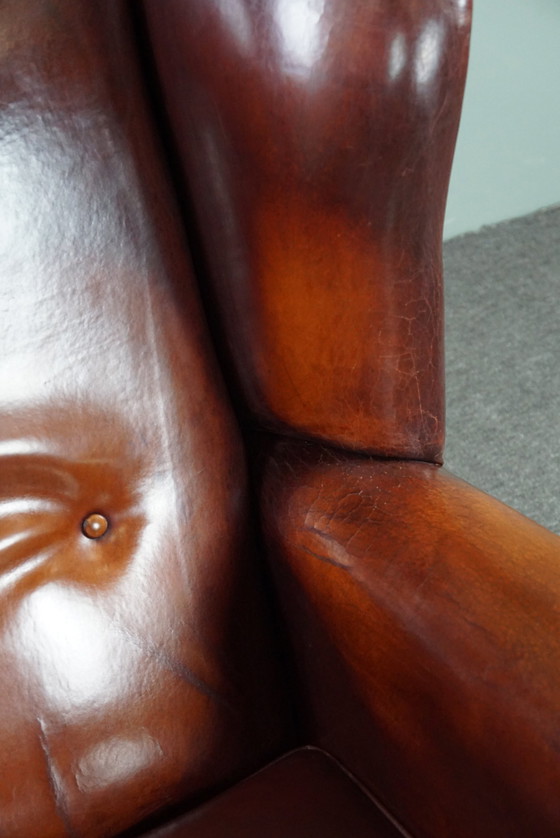 Image 1 of Sheep leather wing chair