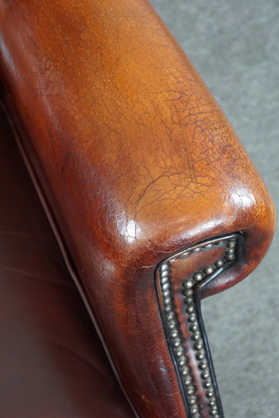 Image 1 of Sheep leather wing chair