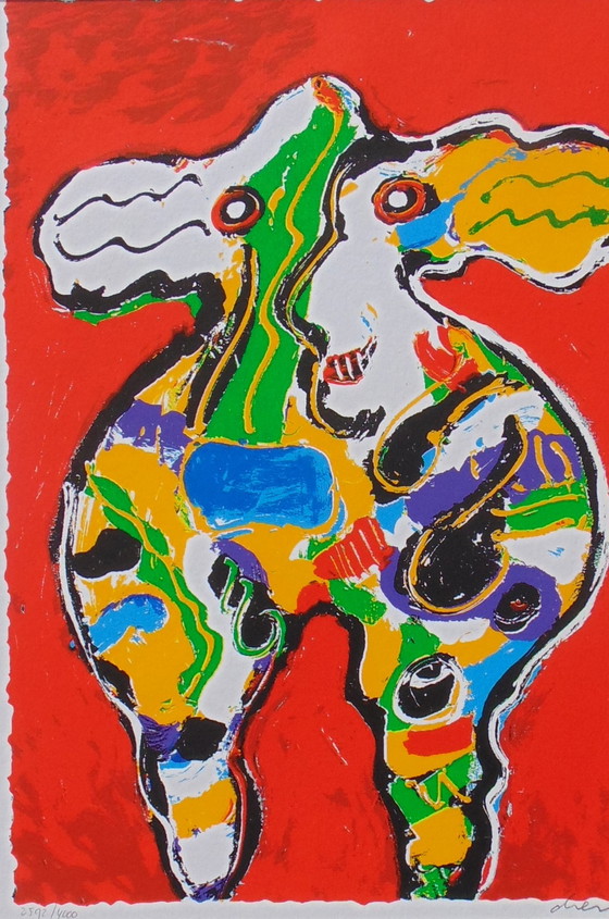 Image 1 of Peter Diem - Vache rouge lithographie