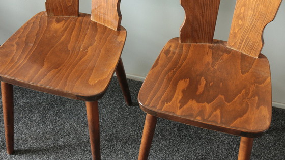 Image 1 of 6x Vintage Brutalist cafe chairs