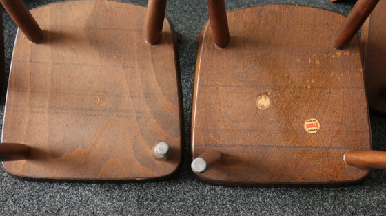 Image 1 of 6x Vintage Brutalist cafe chairs