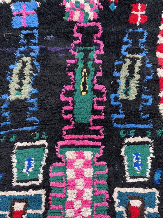 Image 1 of Tribal Moroccan Berber Boucherouite Rug