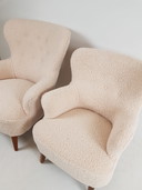 2 x Artifort fauteuils teddy tissu modèle homme et modèle danois