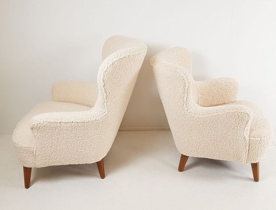 Image 1 of 2 x Artifort armchairs teddy fabric men's model and danes model