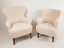 2 x Artifort fauteuils teddy tissu modèle homme et modèle danois