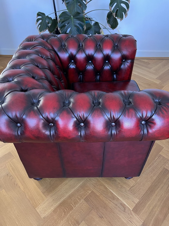 Image 1 of 2x Chesterfield armchairs