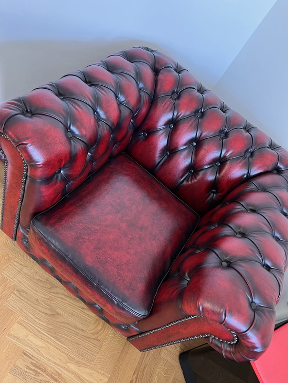 Image 1 of 2x Chesterfield armchairs