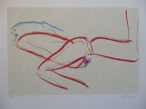 Peter Diem Silkscreen Nude Hand signed.