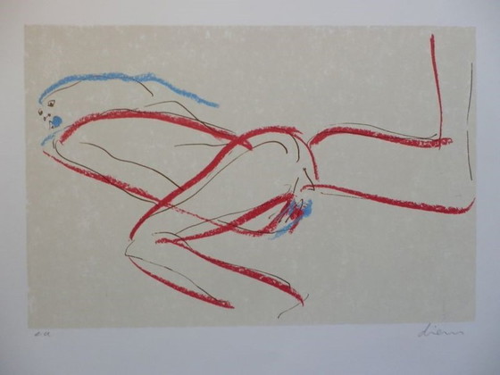 Image 1 of Peter Diem Silkscreen Nude Hand signed.