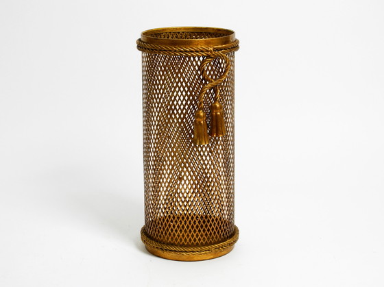 Image 1 of Porte-parapluies en métal doré de Li Puma, Italie, Mid Century Regency