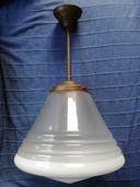2x Art Deco school lamps