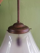 2x Art Deco school lamps
