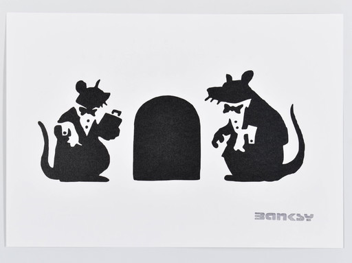 (After) Banksy - Rat dinner