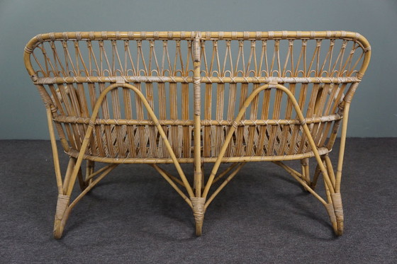 Image 1 of Midcentury rattan Belse 8 sofa