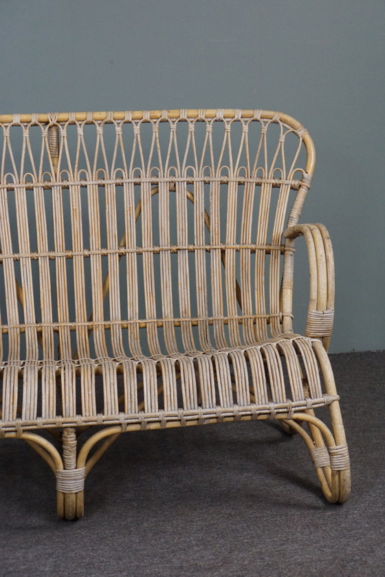 Image 1 of Midcentury rattan Belse 8 sofa