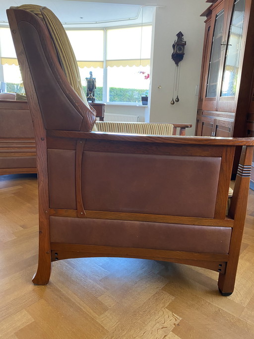 Fauteuil fumé Schuitema Art Nouveau