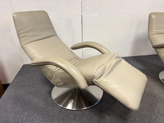 Image 1 of 2x Jori Yoga Relax armchair Celia Egg leather