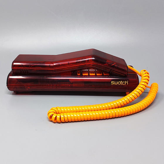 Image 1 of Vintage Swatch Twin Phone "Deluxe" With The Original Box. Memphis Style
