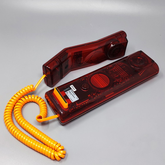 Image 1 of Vintage Swatch Twin Phone "Deluxe" With The Original Box. Memphis Style