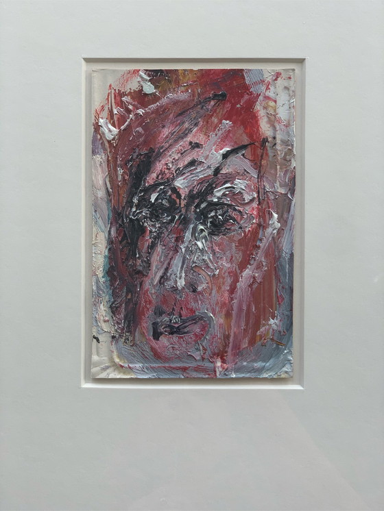 Image 1 of Peter Vogt Kopfe ‘86 schilderij