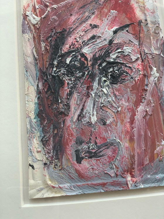 Image 1 of Peter Vogt Kopfe ‘86 schilderij