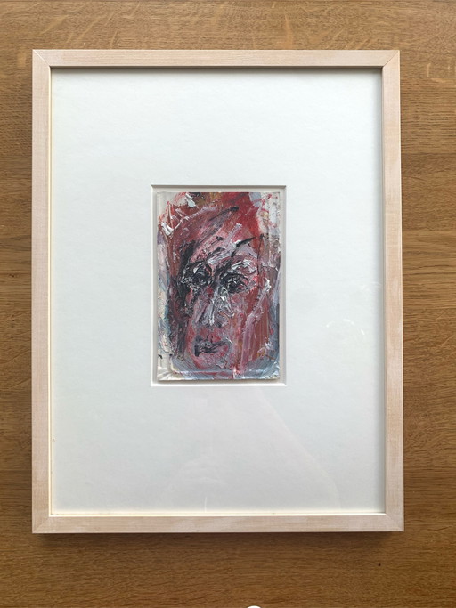 Peter Vogt Kopfe ‘86 schilderij – schilderijen tekeningen, Paper, Modernisme