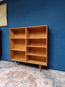 Libreria con scaffalatura in rovere vintage