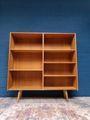 Libreria con scaffalatura in rovere vintage
