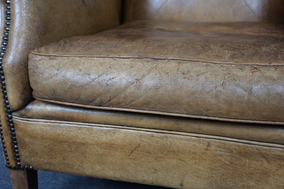 Image 1 of Light sheepskin leather armchair