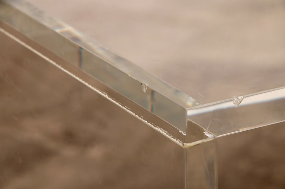 Image 1 of Plexiglass Audio table with LP compartments, 1970s