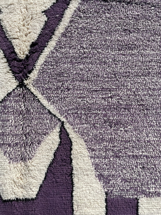 Image 1 of Tapis marocain moderne fait main, 170x260 cm, violet