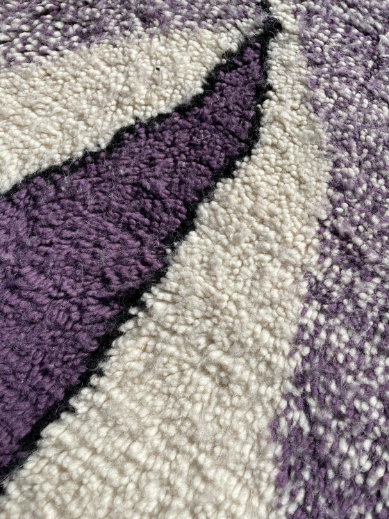 Image 1 of Tapis marocain moderne fait main, 170x260 cm, violet