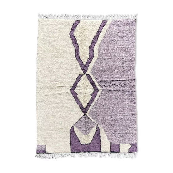 Image 1 of Tapis marocain moderne fait main, 170x260 cm, violet