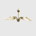 Vintage hanging lamp, 6 arms, 60s/70s