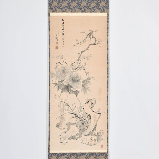 Image 1 of Hokusai (1760-1849) - Plants in bloom - Japan - Late Edo period