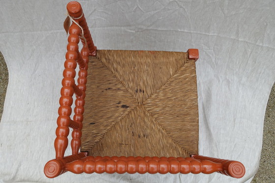 Image 1 of Bobbin corner chair orange/copper