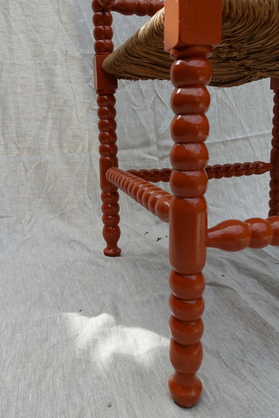 Image 1 of Bobbin corner chair orange/copper