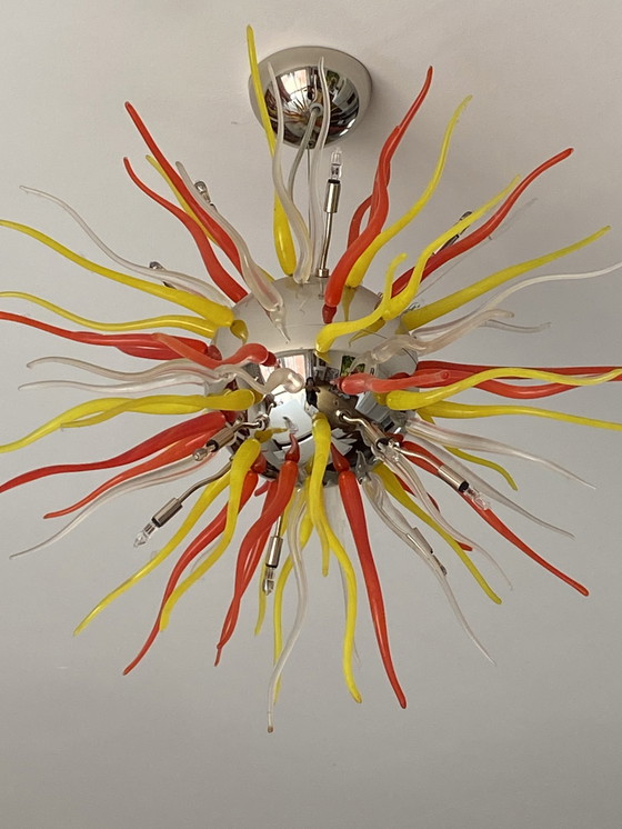 Image 1 of Italian design lamp with Murano glass